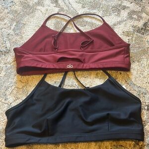 Red and black aloe sports bras both size XL